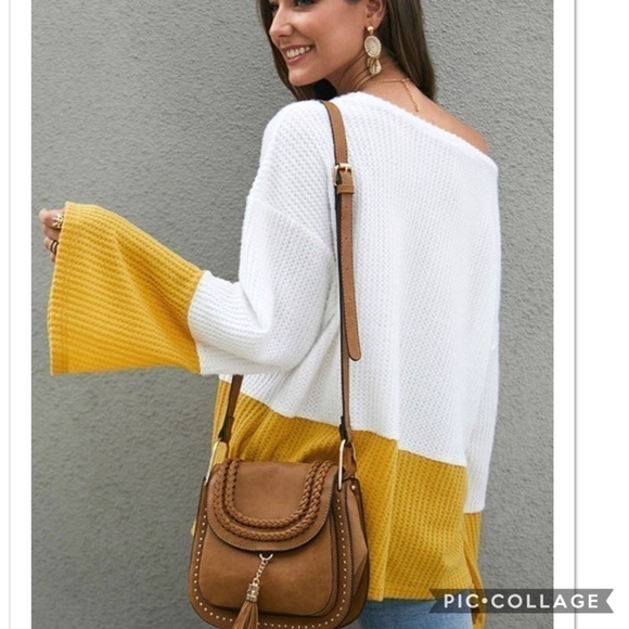 Mustard & White Top - Picture 3 of 3